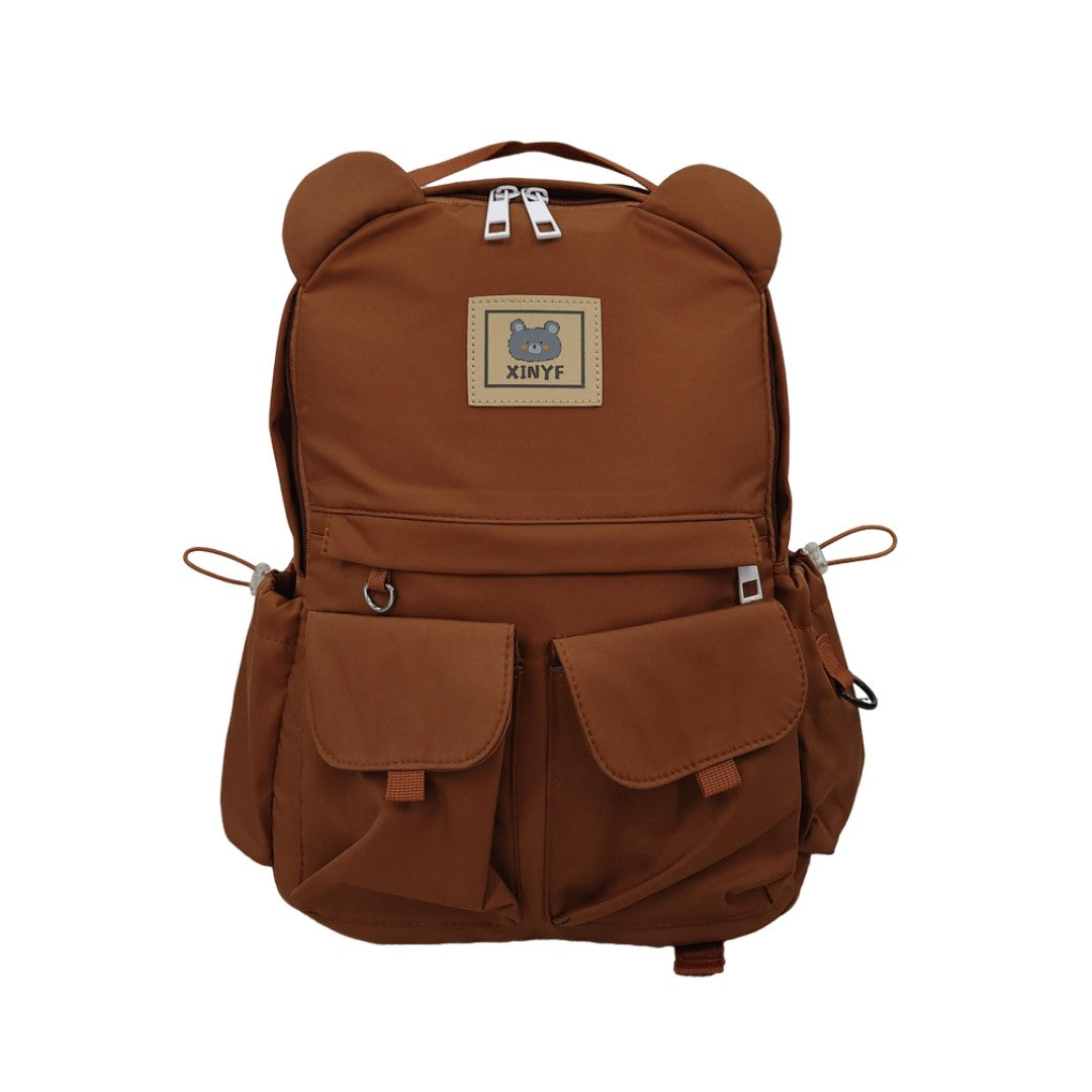 Clearance Brown Bear Ears Backpack with Multi-Pockets Cute School & Travel Bag