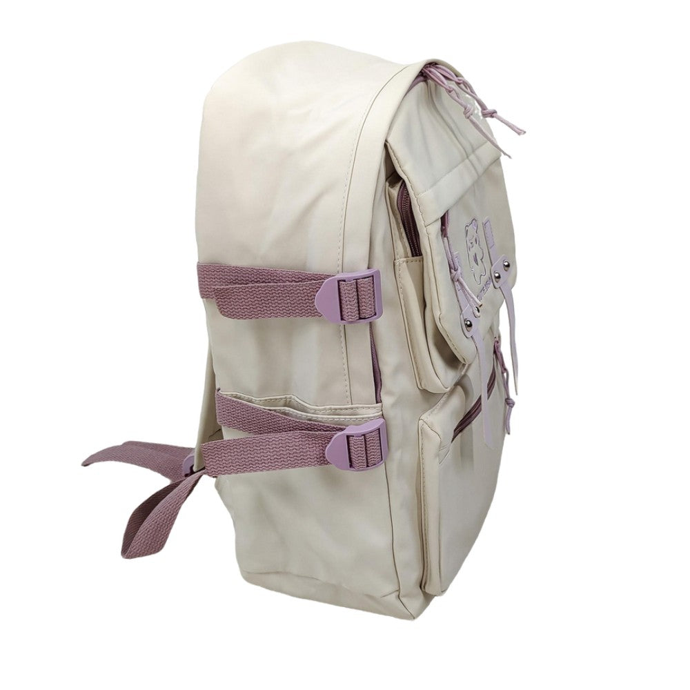 Harajuku style school backpack with front buckle pocket
