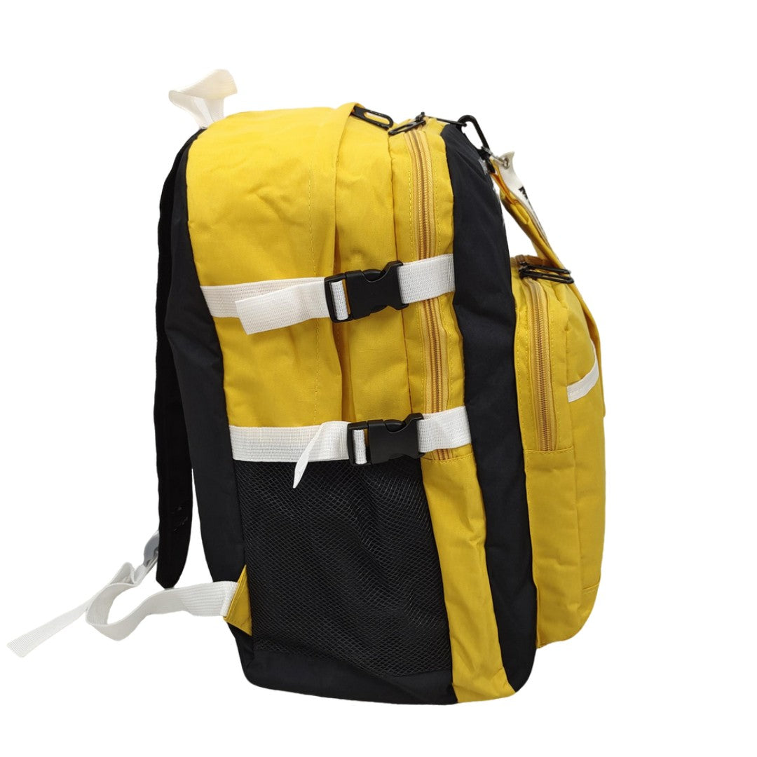 Large Capacity Yellow Backpack Multipurpose School Bag Laptop Travel Bookbag for Teens