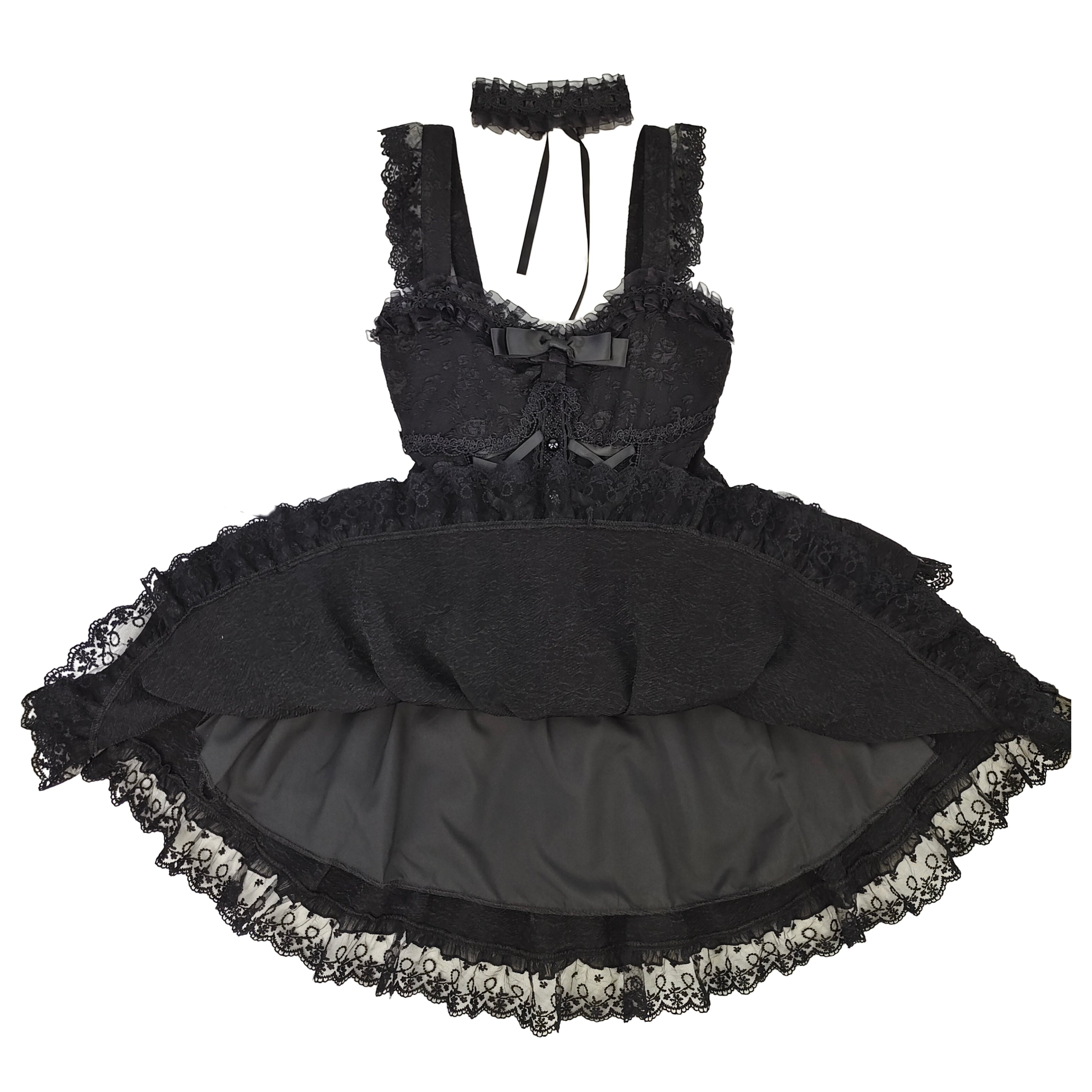 Kawaii Lolita Sleeveless Party Dress with Layered Ruffles