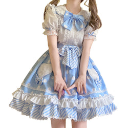 sweet girl costume skirt new fashion arrived clothing with pots and bowties