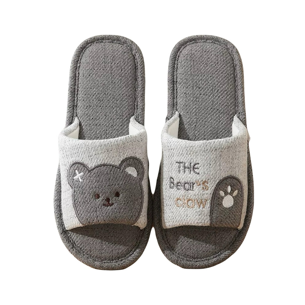kawaii couple slippers breathable spring summer slides gray for girls