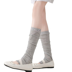 Stretchy pastel leg warmers for girls with cute bow accents cute bow socks