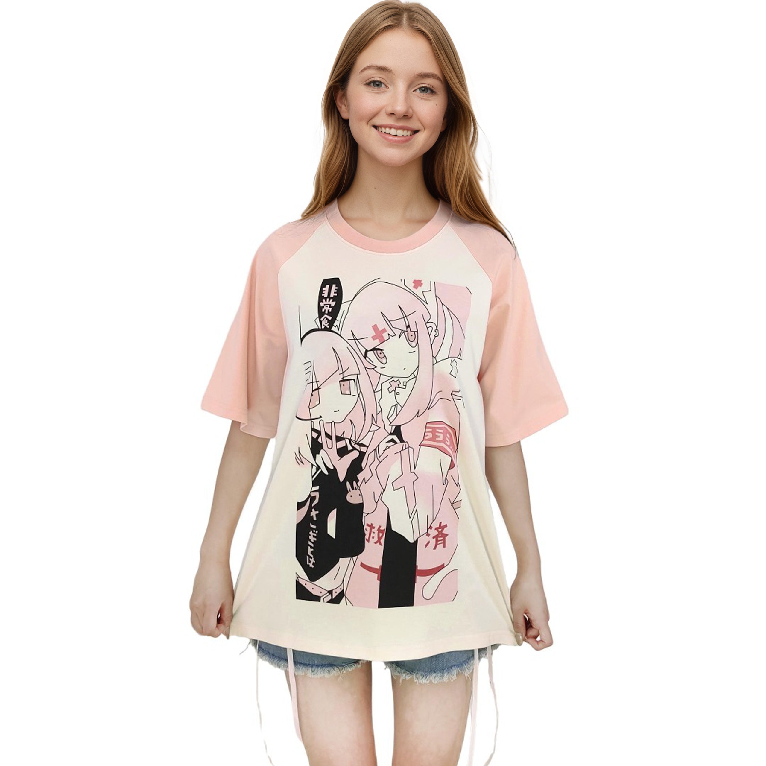 Cute loose fit kawaii shirt for teens and women