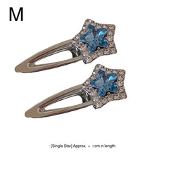 Kawaii Crystal Hair Clips for Girls – Cute Star, Butterfly, Heart, Bow, Flower Barrettes – Korean Style Metal Hair Accessories