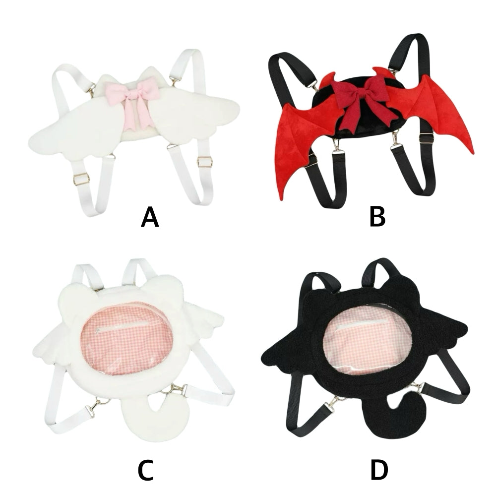 Anime Style Lolita Ita Backpack for Girls – Kawaii Plush transparent display bag