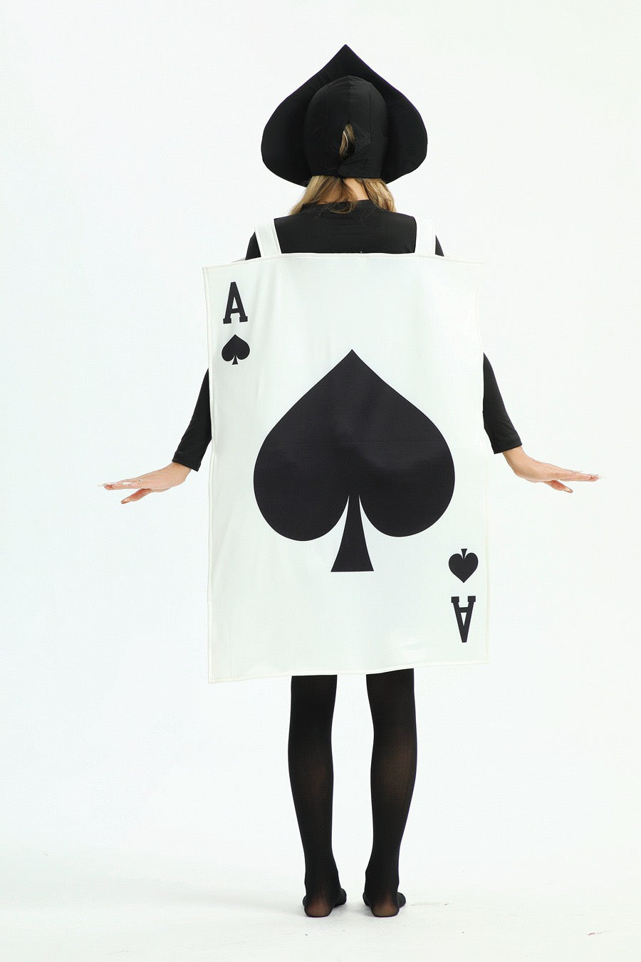 Wonderland Playing Card Costume Parent-Child Spade & Heart Ace Outfit for Halloween