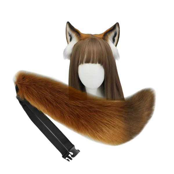 fox cosplay accessory realistic fox tail fox ears headband
