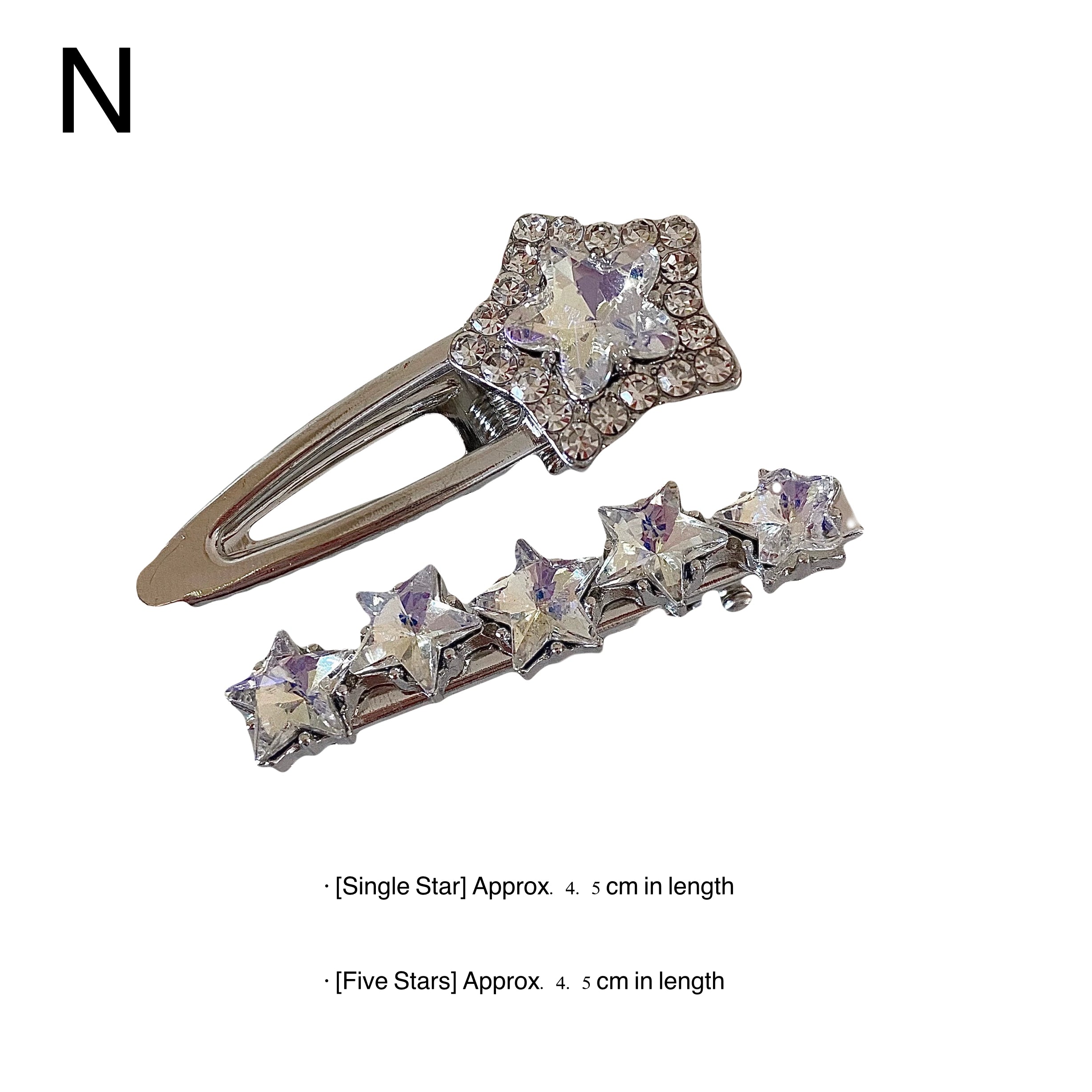 Kawaii Crystal Hair Clips for Girls – Cute Star, Butterfly, Heart, Bow, Flower Barrettes – Korean Style Metal Hair Accessories