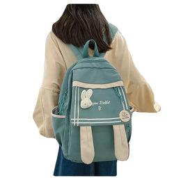 Cute Bunny Schoolbag For Girls Sailor Collar Display Water Proof Nylon Backpack