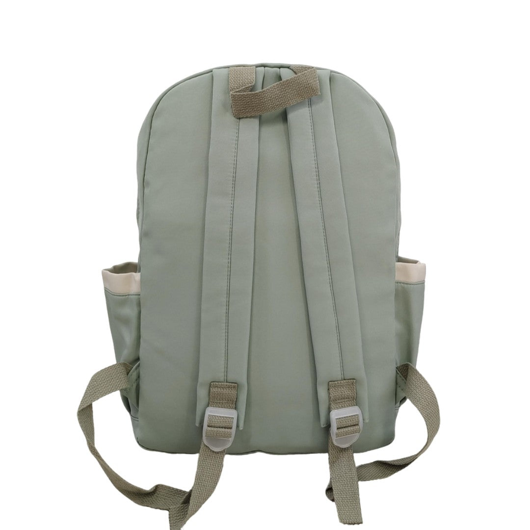 Green Kawaii Backpack with Front Flap Pocket Bunny Ears Casual School Travel Bag