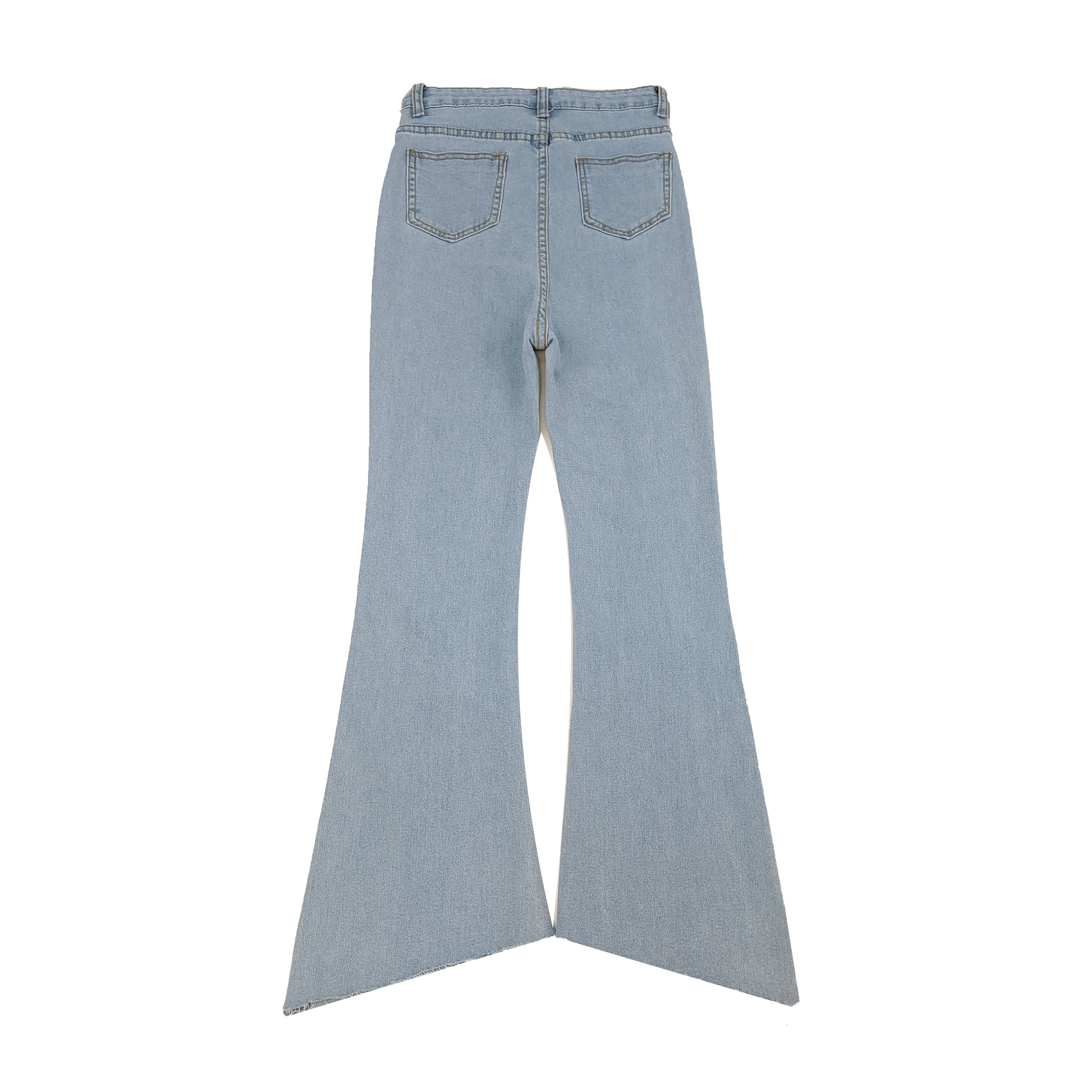 Women’s retro style flare jeans in light wash