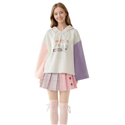 Harajuku fashion hoodie oversized cute cartoon pullover cotton hoodie for girls Japanese style sweatshirt