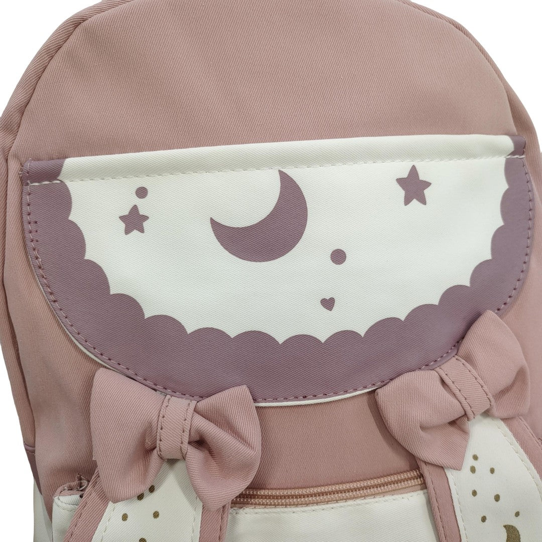 Pink Moon Bunny Ears Backpack with Bows Japanese Cute Kawaii School & Travel Bag