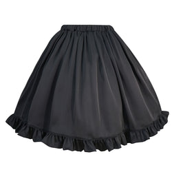 High waist kawaii A-line skirt with gold heart ring details 