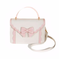 Lolita bag cute bow purse kawaii shoulder bag PU leather crossbody
