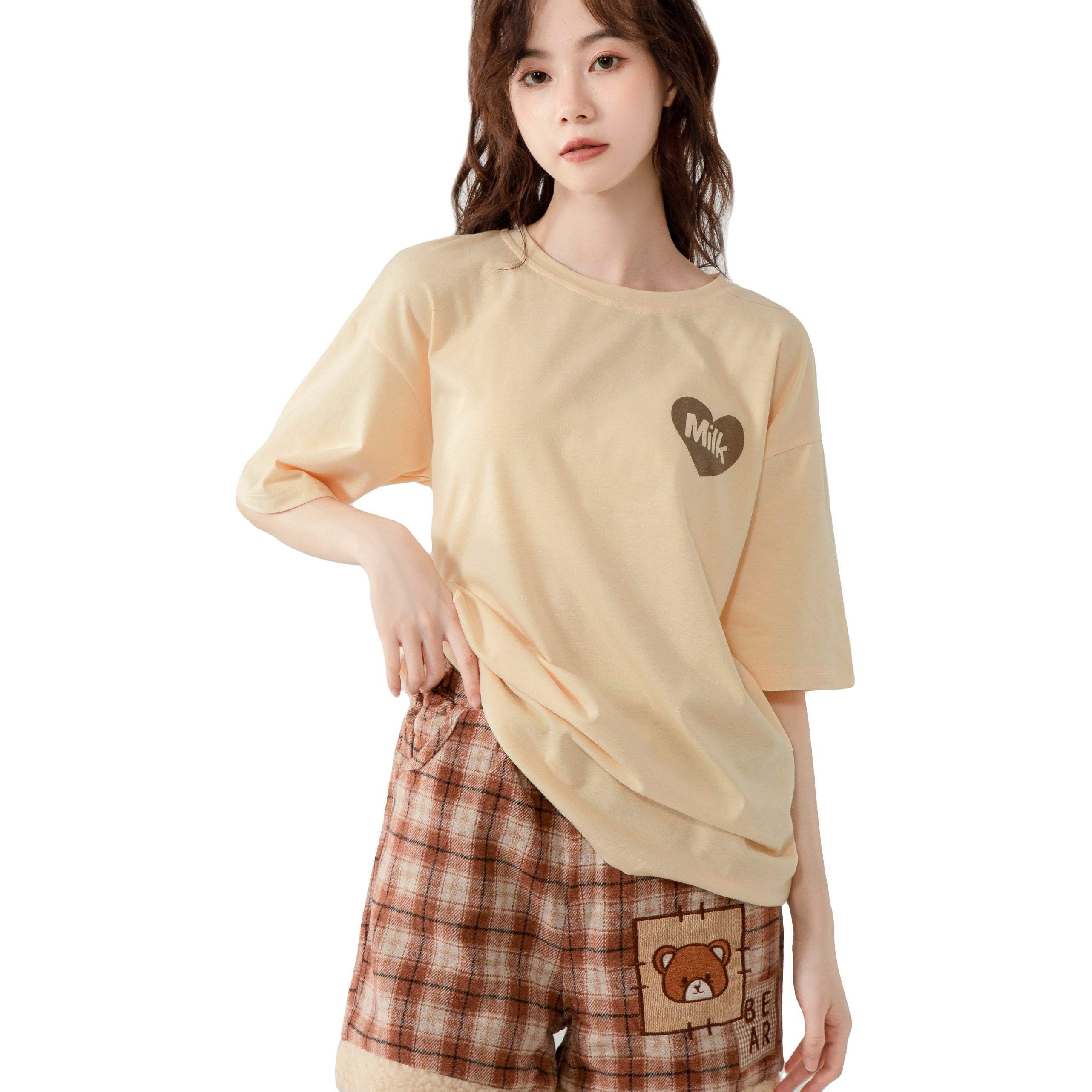 pull on shirt short sleeve summer top anime Harajuku shirt for girls