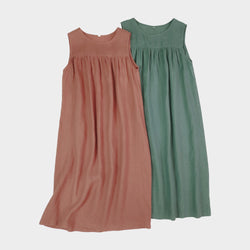 100% Linen Sleeveless Nightdress Natural Breathable Homewear Sleep Dress Women Loungewear