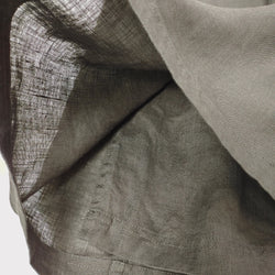 100% Linen Wrap Dress Long Sleeve V-Neck Tea Dress Casual Elegant Mid-Length Robe with Belt & Pockets