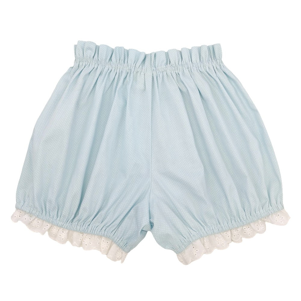 Light blue lolita bloomers shorts with lace trim