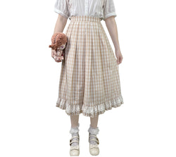 kawaii pleated flare skirt for young girls