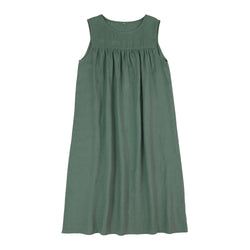 100% Linen Sleeveless Nightdress Natural Breathable Homewear Sleep Dress Women Loungewear