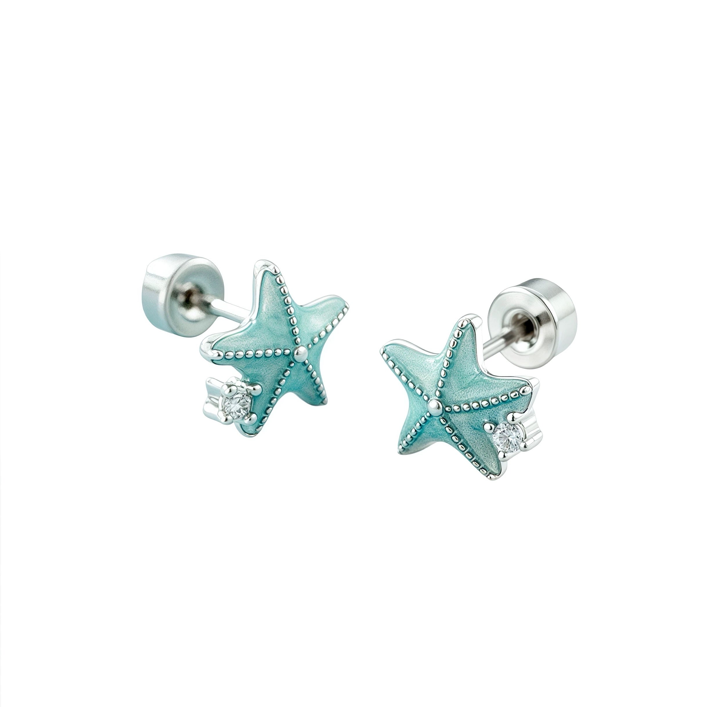 screw back earring ocean jewelry kawaii cartilage stud single ear cuff