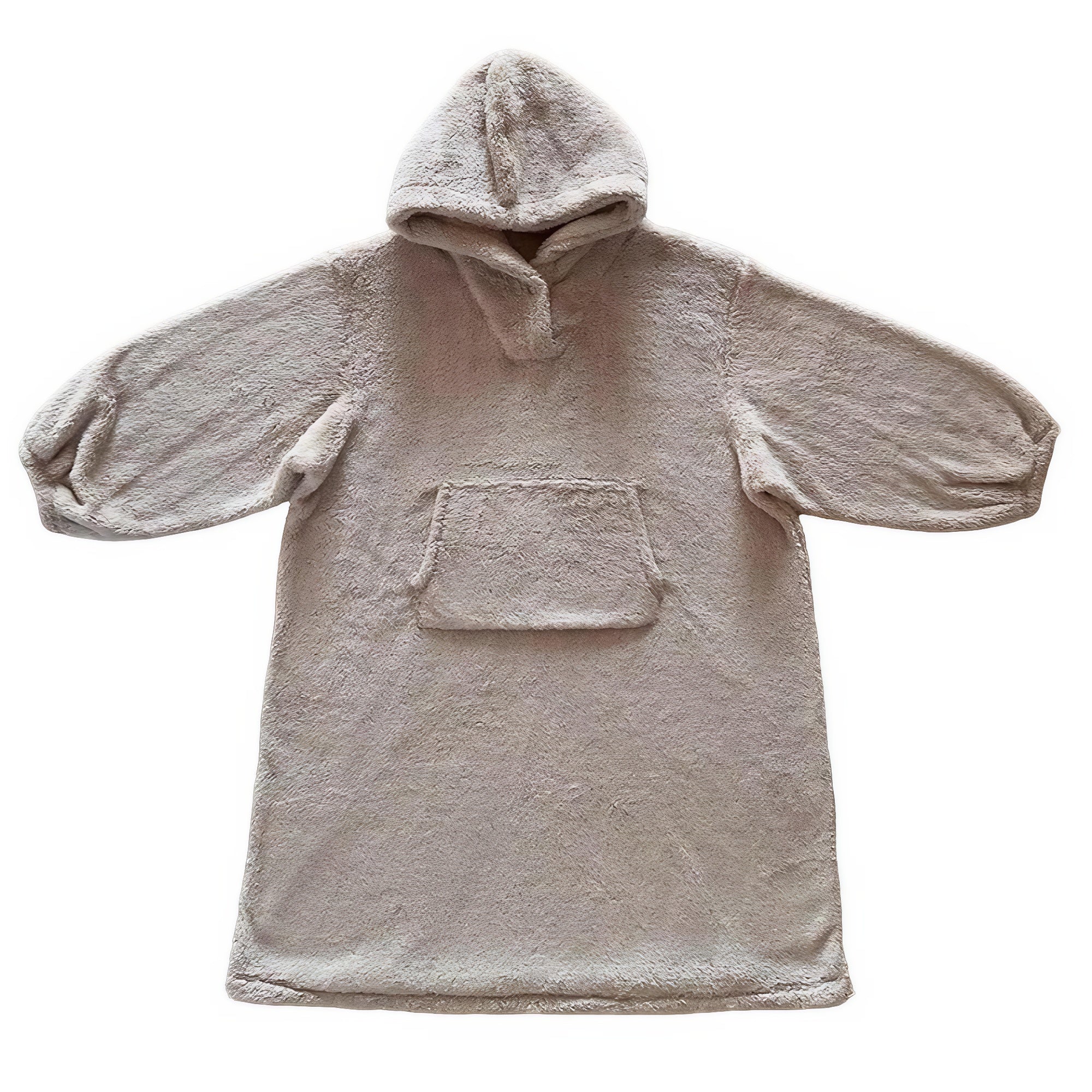 Long sleeve oversized hoodie blanket sleepwear laid flat