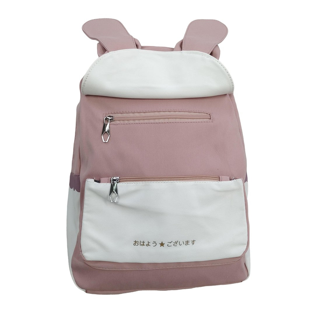 Pink Moon Bunny Ears Backpack with Bows Japanese Cute Kawaii School & Travel Bag