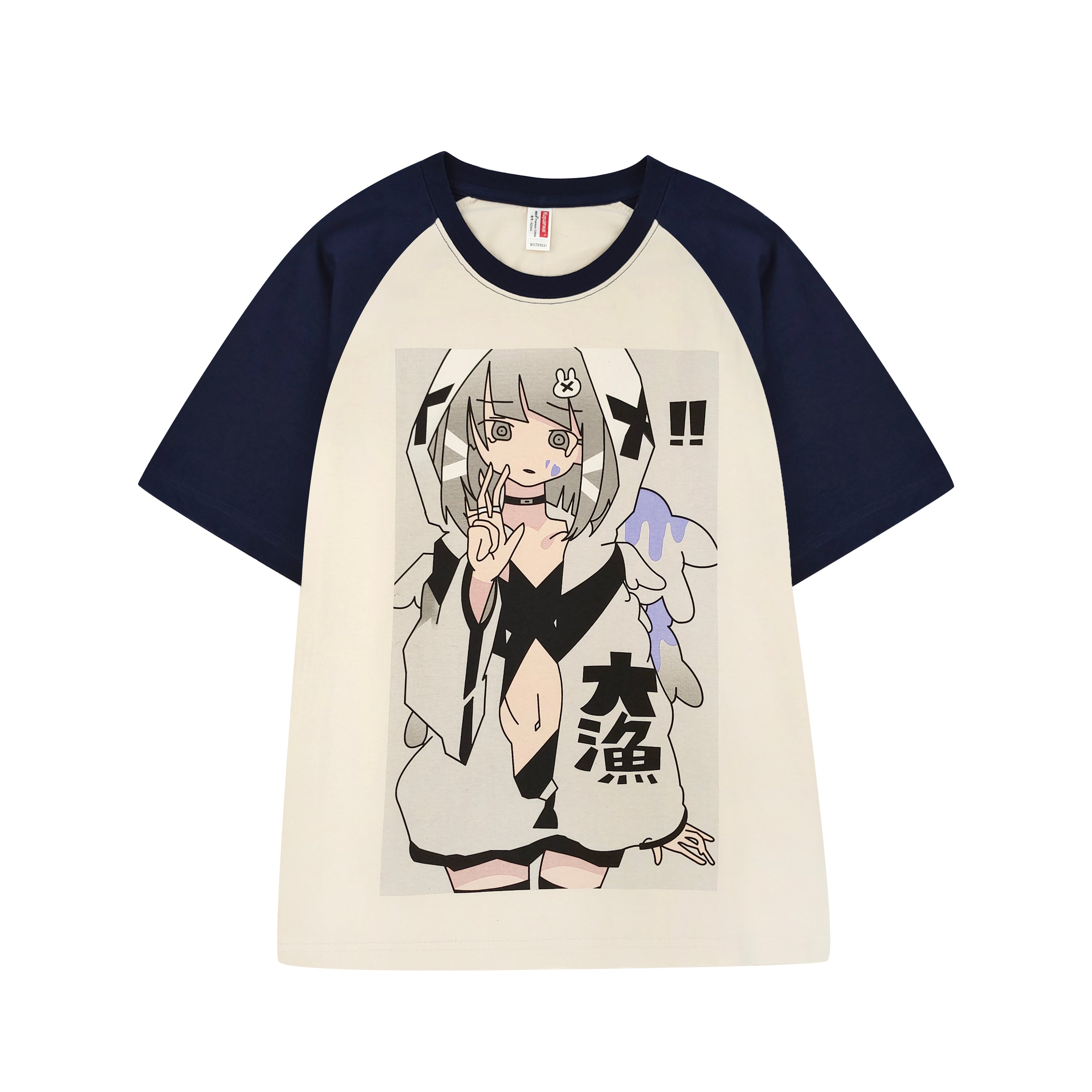 Oversized Graphic T-Shirt Teens Anime Style Short Sleeve Cotton Tee Japanese manga top