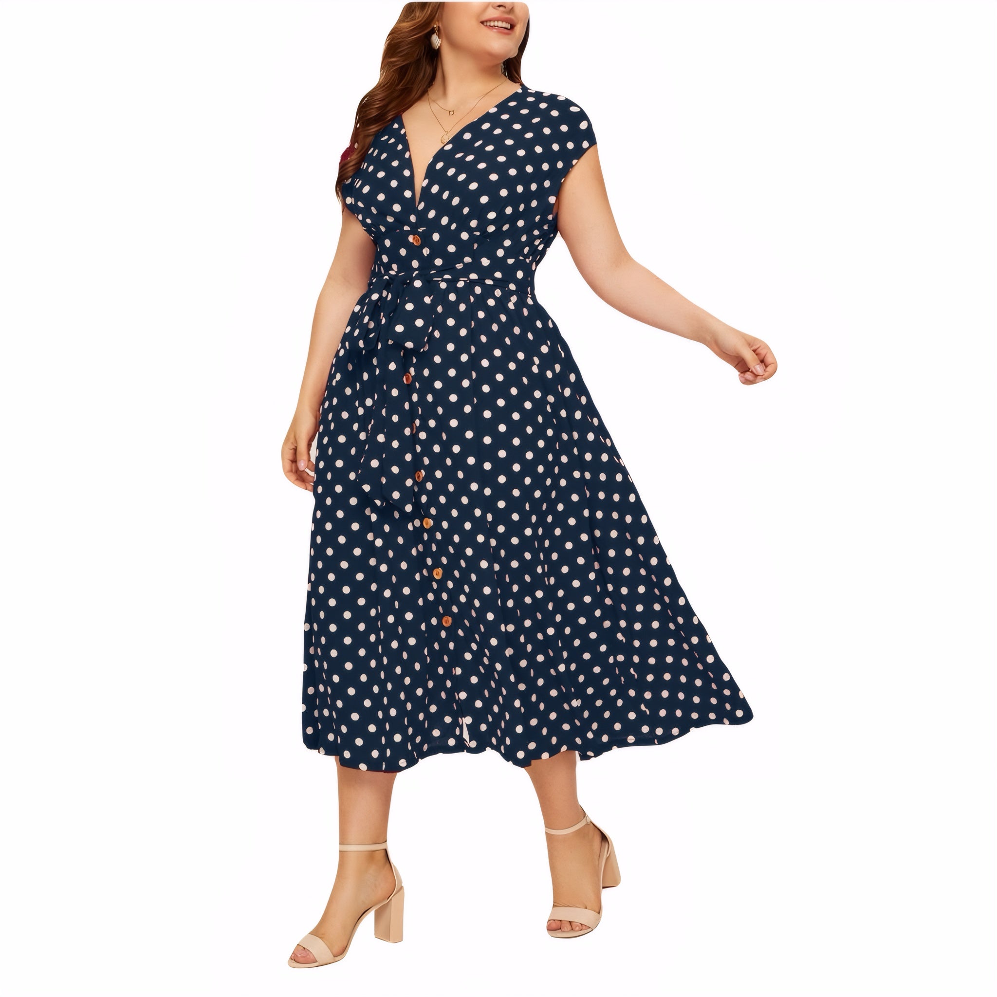 belted waist summer dress,sleeveless plus size vintage stretchy plus size polyester dress
