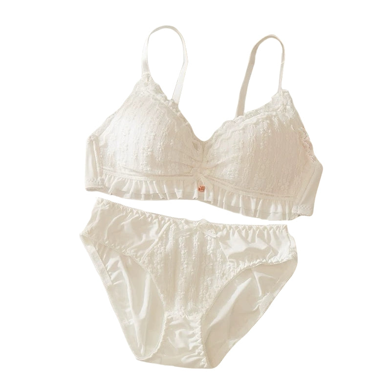 teenage cotton bra lace bra and panties student intimate wear