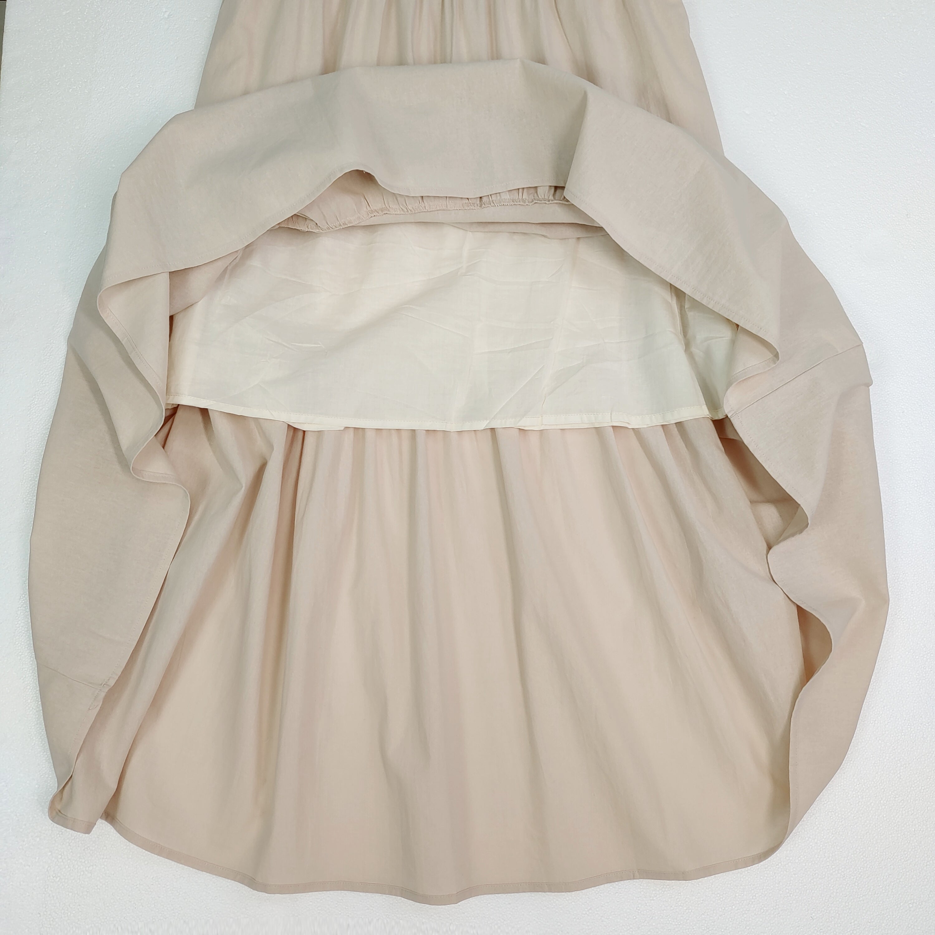 Women’s Cotton Tiered Maxi Dress Elegant V-Neck Sleeveless Long Summer Sundress Loose Fit Cake Hem Casual Vacation Outfit