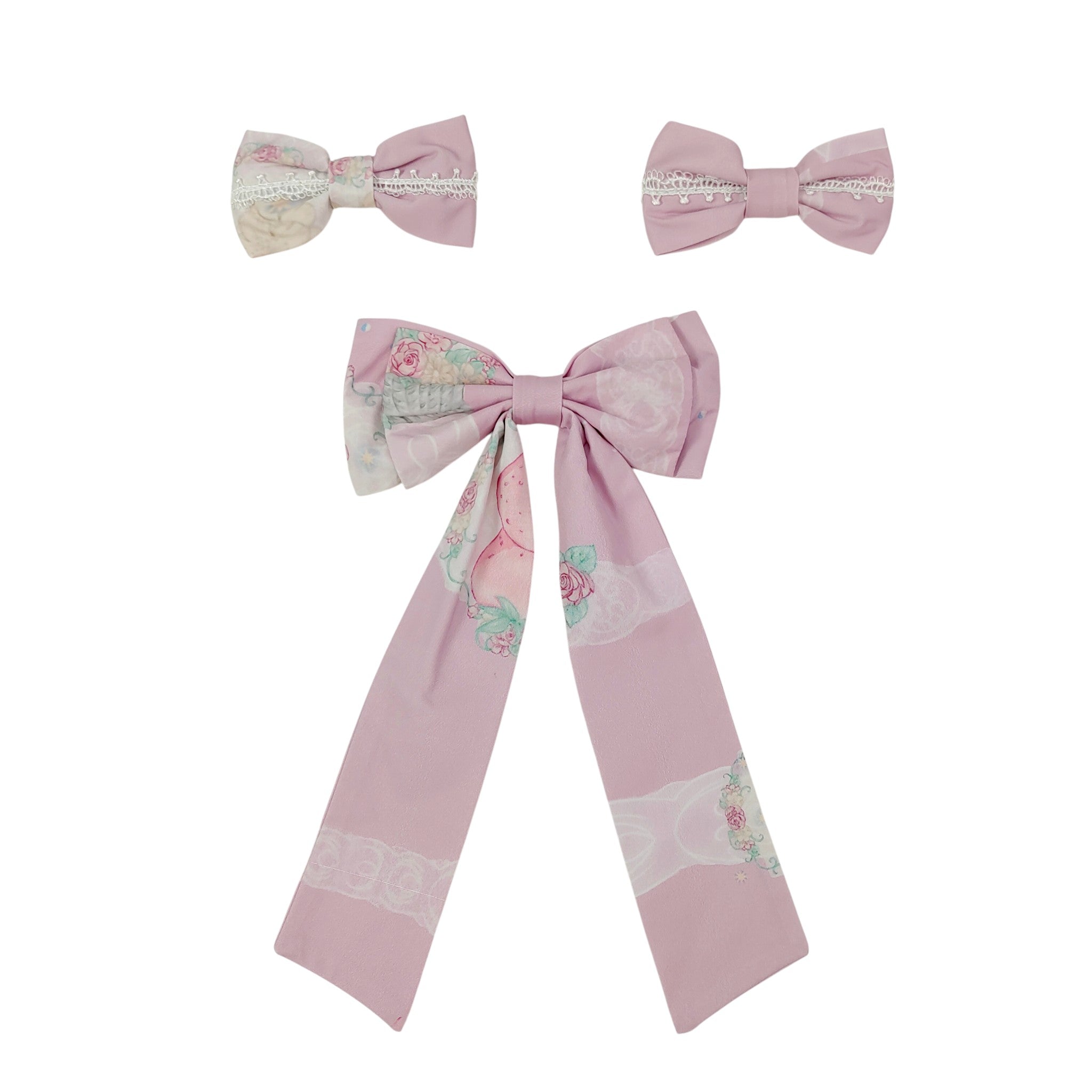 Sweet Lolita Cupcake Cat Print JSK Dress with Lace Ruffles Big Bow Kawaii Princess Style