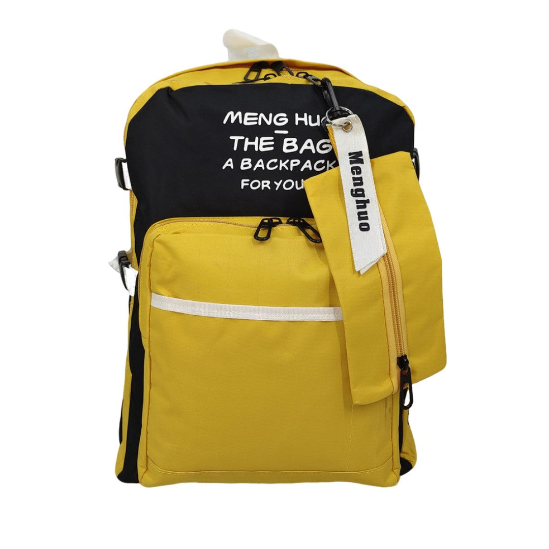 Spacious school bookbag with double zippers