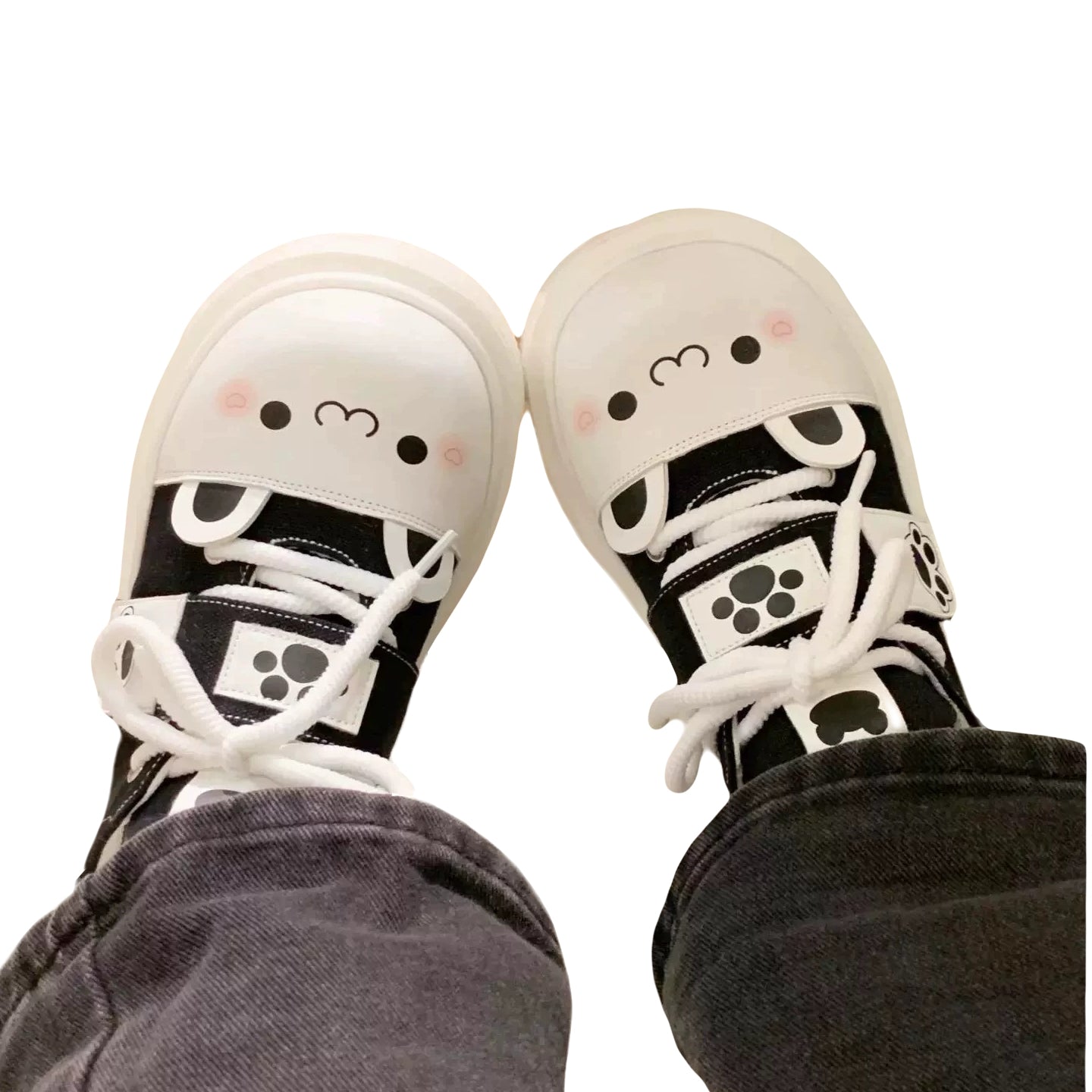 adorable young girls teenager female pu canvas sneakers, thick sole cute sneakers, harajuku platform sneakers