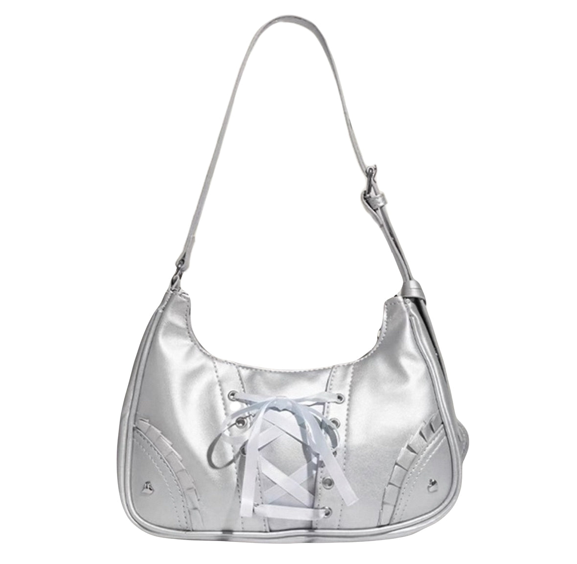 PU Ita Shoulder Bag Transparent Heart Display Gothic Y2K Anime Crossbody Handbag for Girls