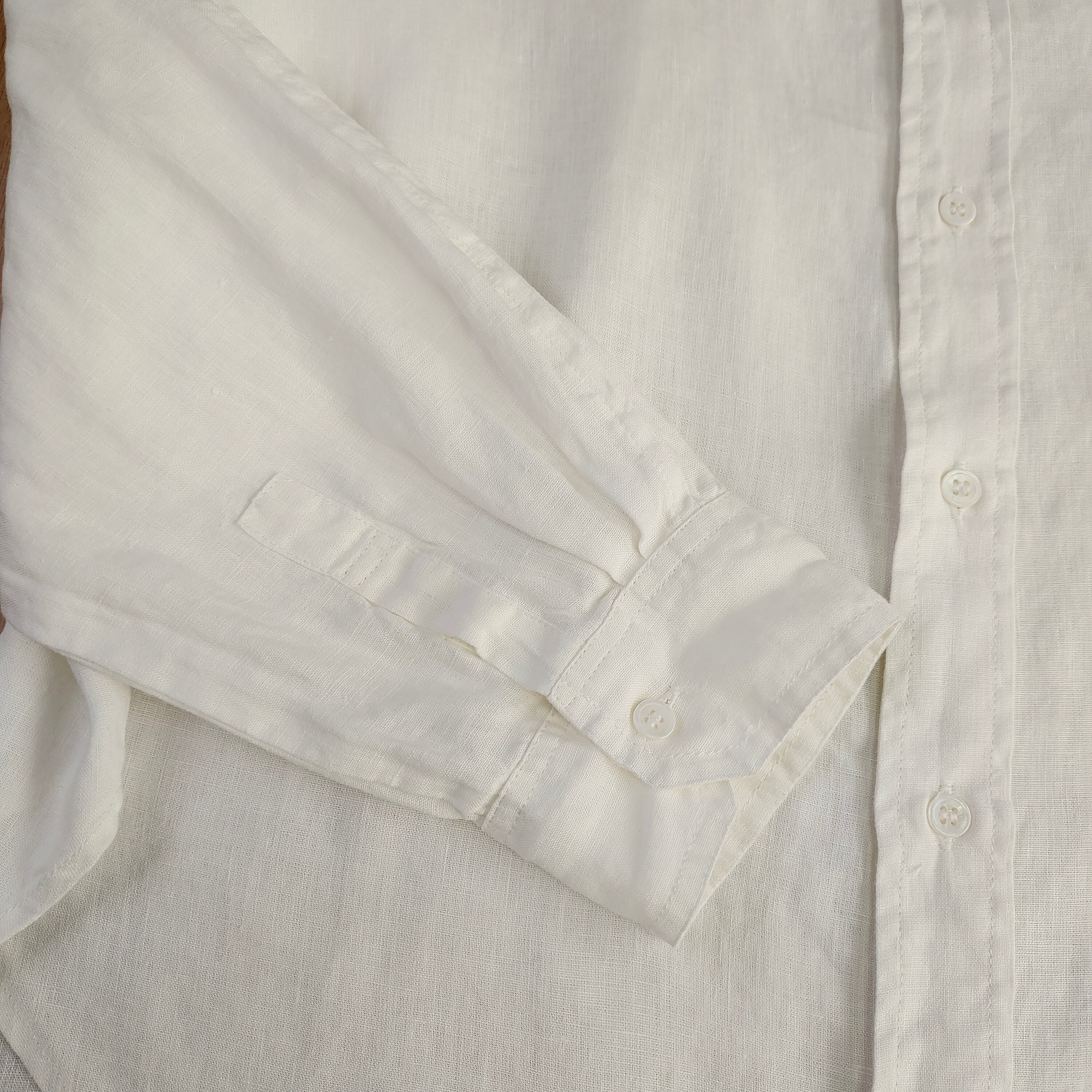 Stand Collar Pure Linen Long Sleeve Shirt Breathable Han Hemp Linen Casual Loose Fit Basic Top